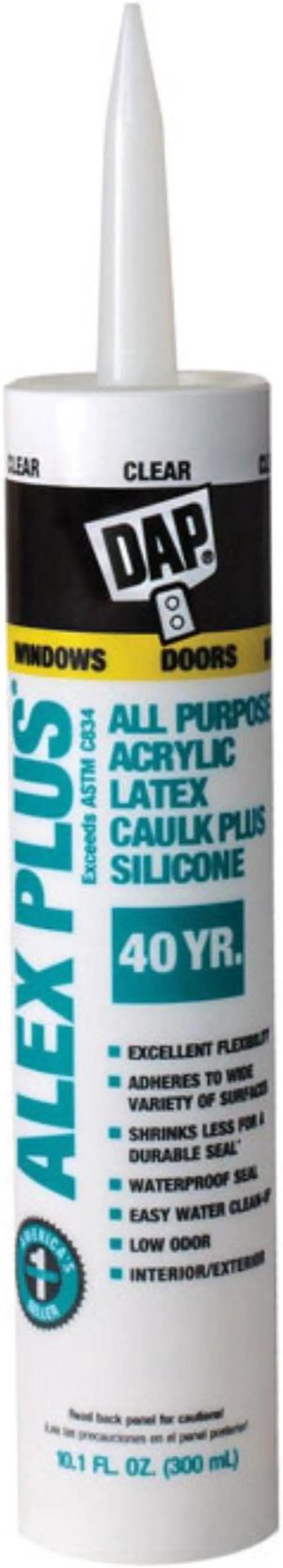 Alt view image 2 of 2 - Dap Alex Plus Latex Caulk Plus Silicone 5.5 oz 7079818156