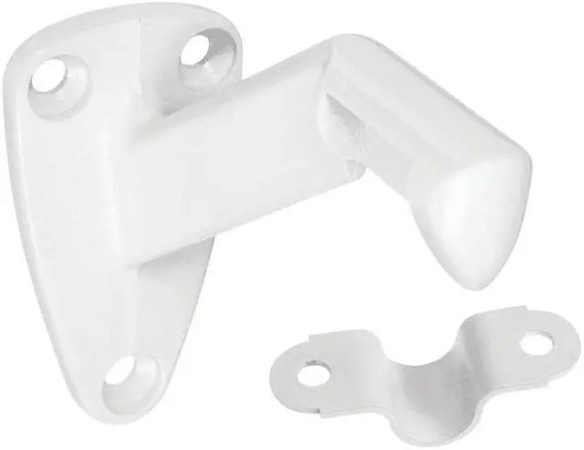 Alt view image 3 of 3 - Handrail Bracket With Screws, White National Hardware N248-351 038613248359