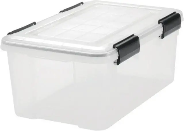 Alt view image 7 of 8 - IRIS USA 19qt WEATHERPRO Airtight Plastic Storage Bin with Lid and Seal and Secure Latching Buckles