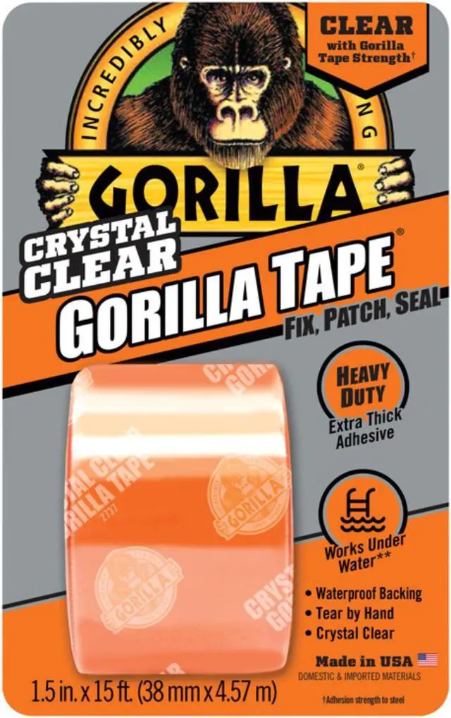 Alt view image 5 of 5 - Duct Tape,Clear,5 yd.,1-1/2 in. W GORILLA GLUE 6015002