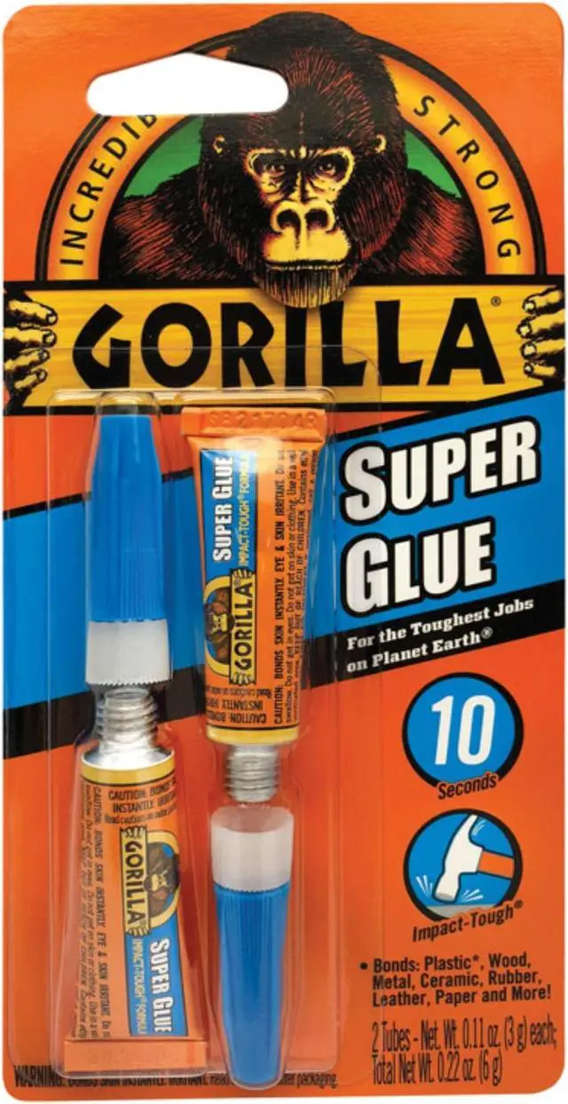 Alt view image 5 of 5 - GORILLA GLUE 7800102 Super Glue,Instant Bonding,2 - 3g Tubes
