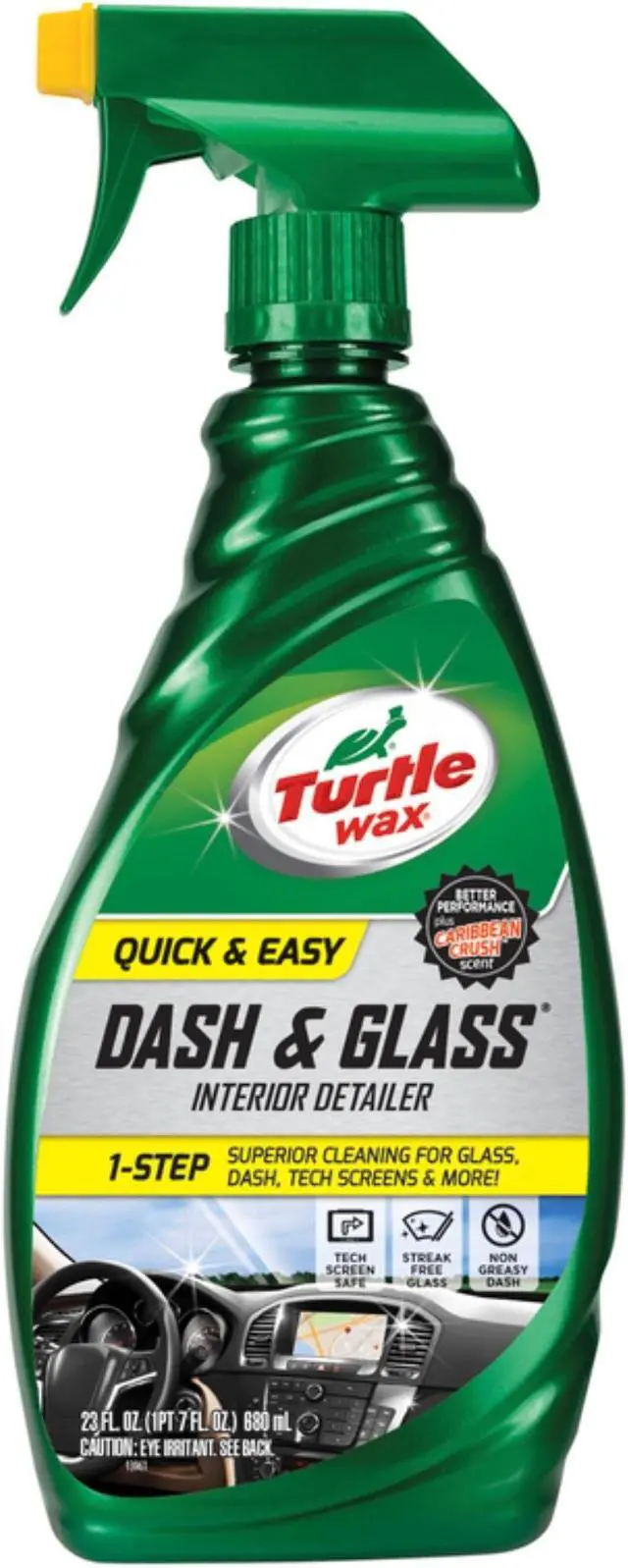 Alt view image 3 of 4 - TURTLE WAX T930 Dash and Glass Cleaner,23 oz.,Clear