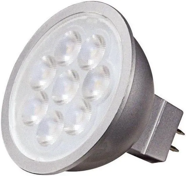 Alt view image 5 of 5 - Satco 6.5w LED MR16 LED 3000K 40 deg. beam spread GU5.3 base 12 volt AC/DC Carded