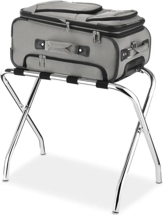 Alt view image 9 of 10 - Whitmor 6060-430 Chrome Luggage Rack
