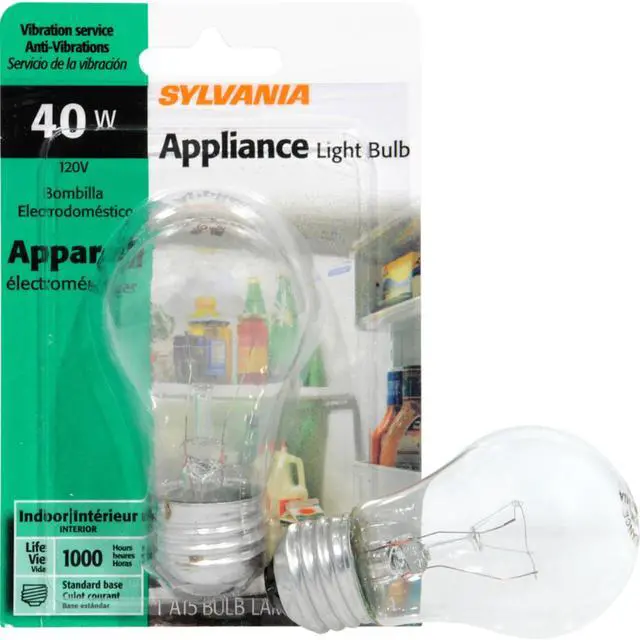 Alt view image 5 of 5 - Sylvania 10129 - 40A15/CL/BL 120V A15 Light Bulb