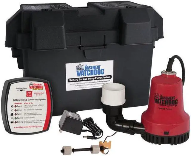 Alt view image 2 of 3 - Basement Watchdog 1/4 hp 2,000 gph Thermoplastic Dual Reed Battery Backup Sump Pump - Total Qty: 1