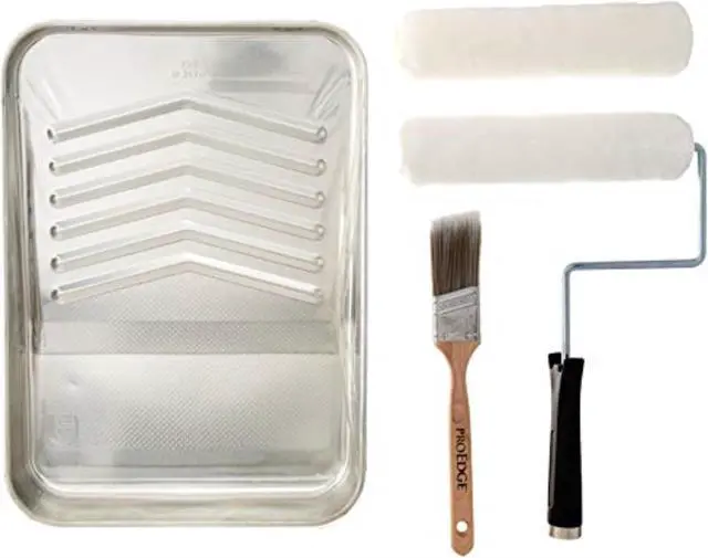 Alt view image 2 of 2 - Linzer RS 1016 0900 Pro Edge Roller and Tray Kit, 6 Pieces, for Use with All Paints and Stains, Metal, White
