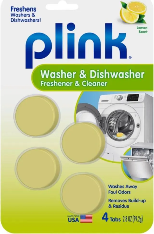 Alt view image 3 of 3 - Plink-9024 Summit Brands Washer and Dishwasher Freshener Cleaner, 4 Tabs, 4-Count, Yellow, 4 Piece