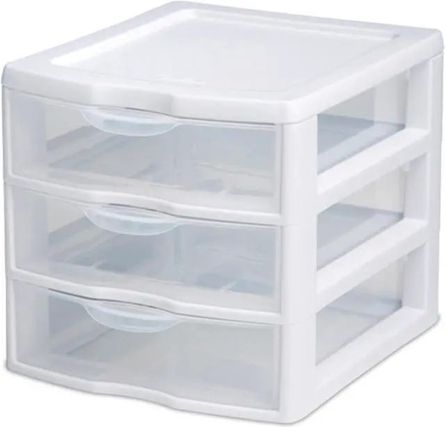 Alt view image 11 of 11 - Sterilite Mini Unit 3Drawr Clr 2194-2040
