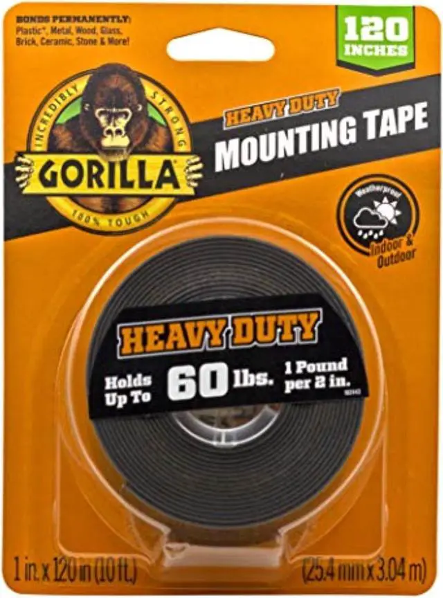 Alt view image 6 of 6 - Gorilla 60lb Blk Mounting Tape 102441