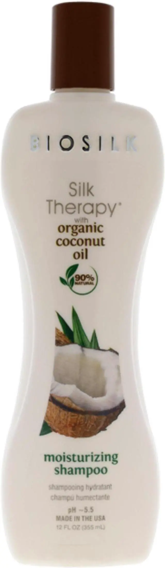 Alt view image 2 of 2 - Biosilk Silk Therapy with Organic coconut Oil Moisturizing Shampoo Unisex Shampoo 12 oz