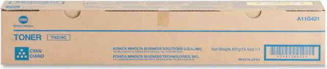 Alt view image 17 of 17 - Konica Minolta TN-216C Toner Cartridge - Cyan