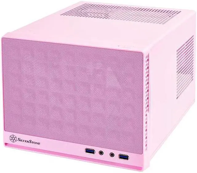 Main image of Pink, ABS bezel, steel body, Mini-ITX, 1x3.5" or 2x2.5", 1x2.5", 1x120 or 140 fan/radiator slot, 1xaudio, 1xMIC, 2xUSB3.0, ATX PSU support