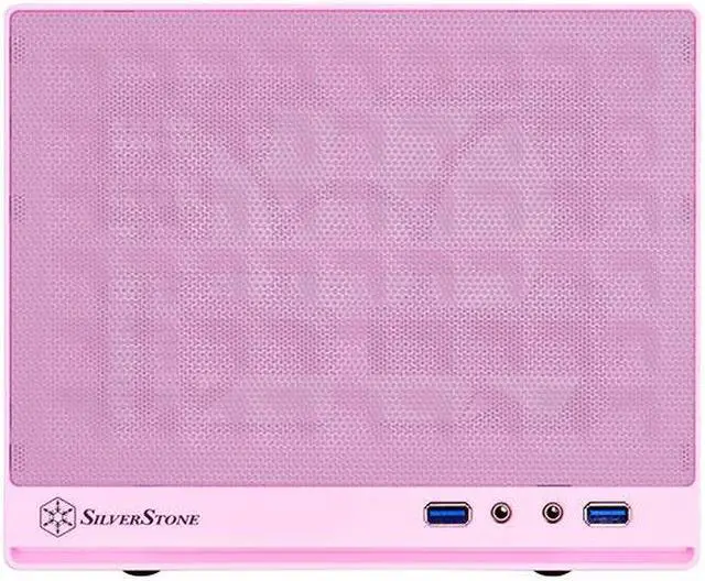 Alt view image 2 of 13 - Pink, ABS bezel, steel body, Mini-ITX, 1x3.5" or 2x2.5", 1x2.5", 1x120 or 140 fan/radiator slot, 1xaudio, 1xMIC, 2xUSB3.0, ATX PSU support