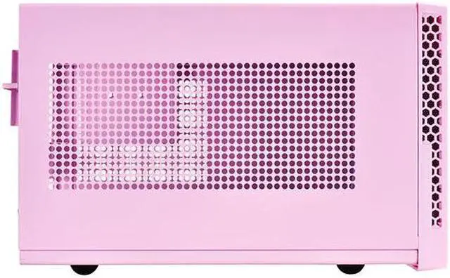 Alt view image 3 of 13 - Pink, ABS bezel, steel body, Mini-ITX, 1x3.5" or 2x2.5", 1x2.5", 1x120 or 140 fan/radiator slot, 1xaudio, 1xMIC, 2xUSB3.0, ATX PSU support
