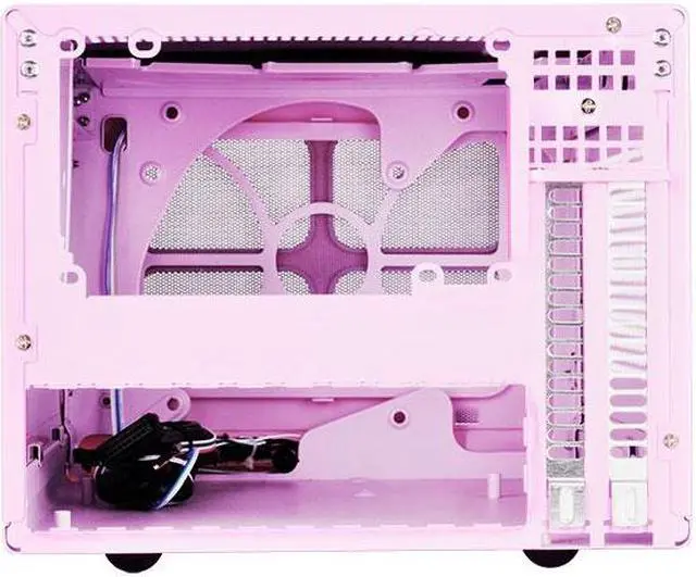 Alt view image 6 of 13 - Pink, ABS bezel, steel body, Mini-ITX, 1x3.5" or 2x2.5", 1x2.5", 1x120 or 140 fan/radiator slot, 1xaudio, 1xMIC, 2xUSB3.0, ATX PSU support