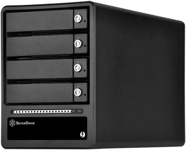 Alt view image 2 of 9 - Silverstone 4-Bay 2.5"/3.5" HDD/SSD RAID enclosure with Thunderbolt 2