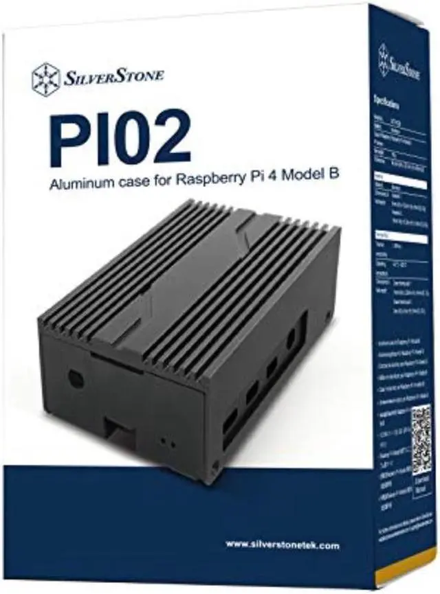 Alt view image 7 of 7 - PI02, Raspberry Pi 4 Model B enhanced thermal cooling aluminum case