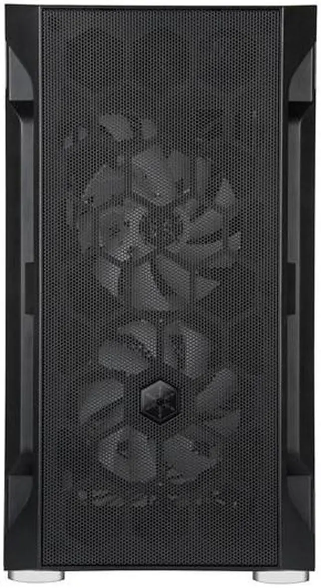 Alt view image 2 of 7 - silverstone fah1mb-pro tempered glass, 3 120mm argb fans, black, mid-tower micro-atx case with mini-dtx and mini-itx support (fara h1m pro)