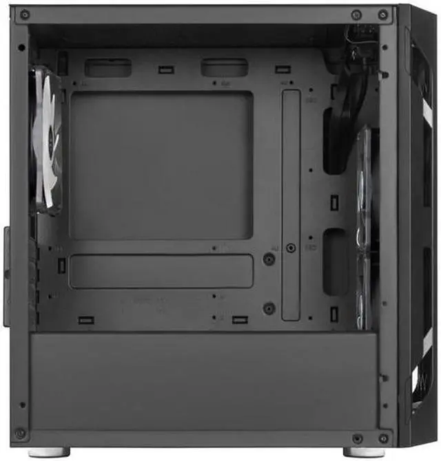 Alt view image 5 of 7 - silverstone fah1mb-pro tempered glass, 3 120mm argb fans, black, mid-tower micro-atx case with mini-dtx and mini-itx support (fara h1m pro)