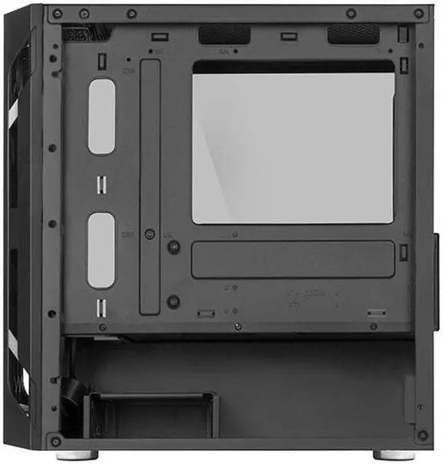 Alt view image 7 of 7 - silverstone fah1mb-pro tempered glass, 3 120mm argb fans, black, mid-tower micro-atx case with mini-dtx and mini-itx support (fara h1m pro)