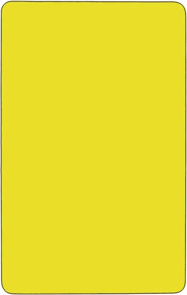 Alt view image 6 of 6 - Flash Furniture Mobile 24 by 60-Inch Rectangular Activity Table with 1.25-Inch Thick High Pressure Yellow Laminate Top and Height Adjustable Pre-School Legs