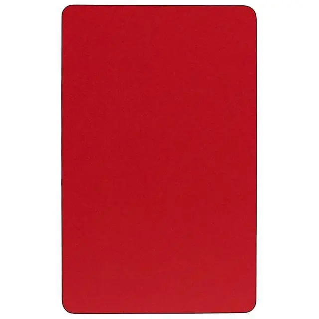 Alt view image 6 of 6 - Flash Furniture Mobile 24 by 48-Inch Rectangular Activity Table with 1.25-Inch Thick High Pressure Red Laminate Top and Height Adjustable Pre-School Legs