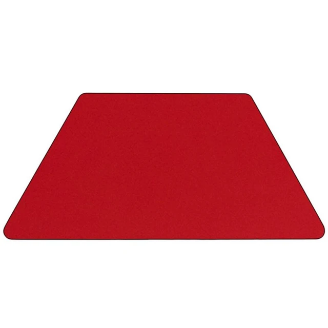 Alt view image 6 of 6 - Flash Furniture Mobile 24 by 48-Inch Trapezoid Activity Table with 1.25-Inch Thick High Pressure Red Laminate Top and Height Adjustable Pre-School Legs