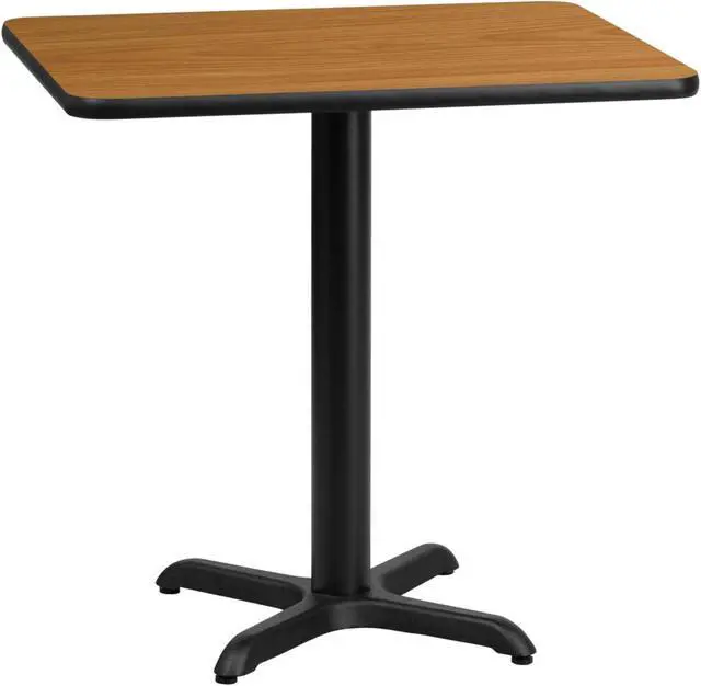 Alt view image 6 of 10 - Flash Furniture 24 by 30" Rectangular Natural Laminate Table Top with 22 by 22" Table Height Base
