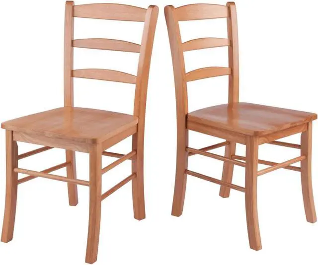 Alt view image 7 of 7 - Benjamin 2-Pc Ladder-back Chair Set, Light Oak