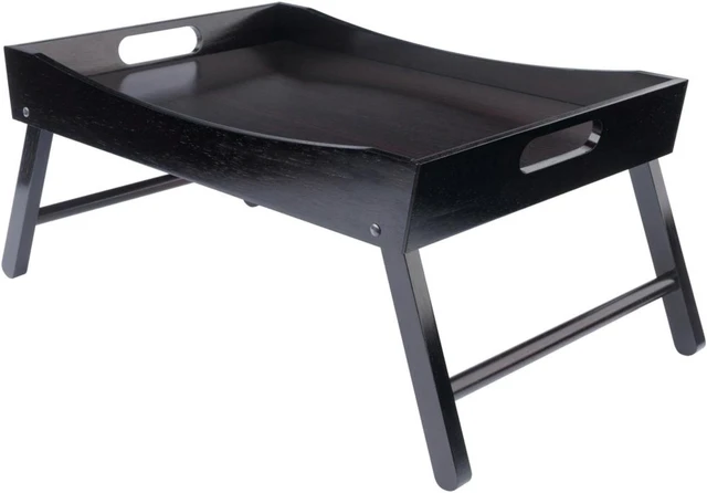 Alt view image 11 of 11 - Winsome 92022 Benito Bed Tray with Curved Top Foldable Legs- Espresso