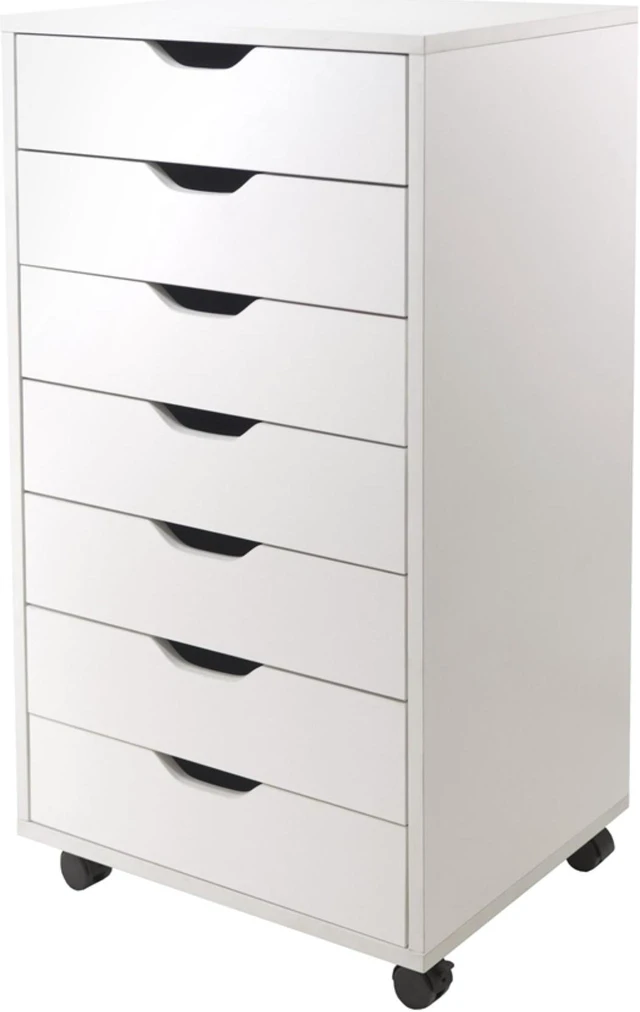 Alt view image 15 of 15 - Winsome Trading 10792 Halifax Cabinet for Closet - Office, 7 Drawers, White