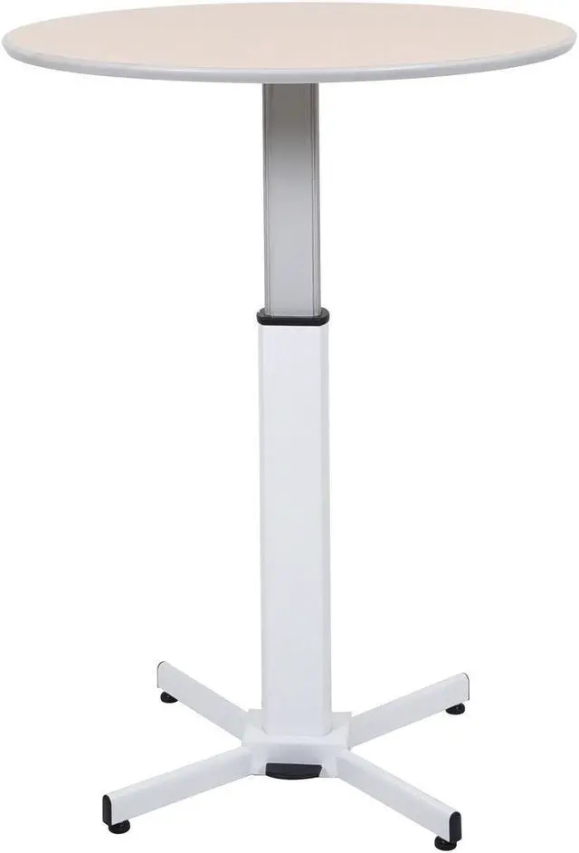 Alt view image 18 of 18 - Luxor Pneumatic Adjustable Multi-Functional Round Pedestal Table