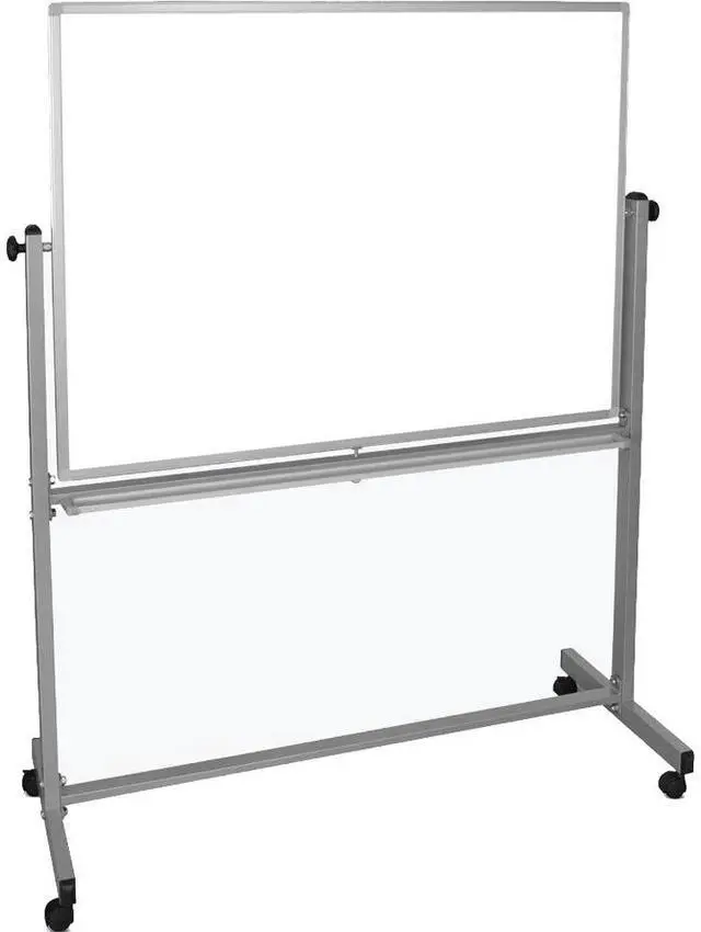 Alt view image 4 of 4 - Luxor MB4836WW Mobile Magnetic Whiteboard - 48" x 36" - White Surface -Silver Aluminum Frame
