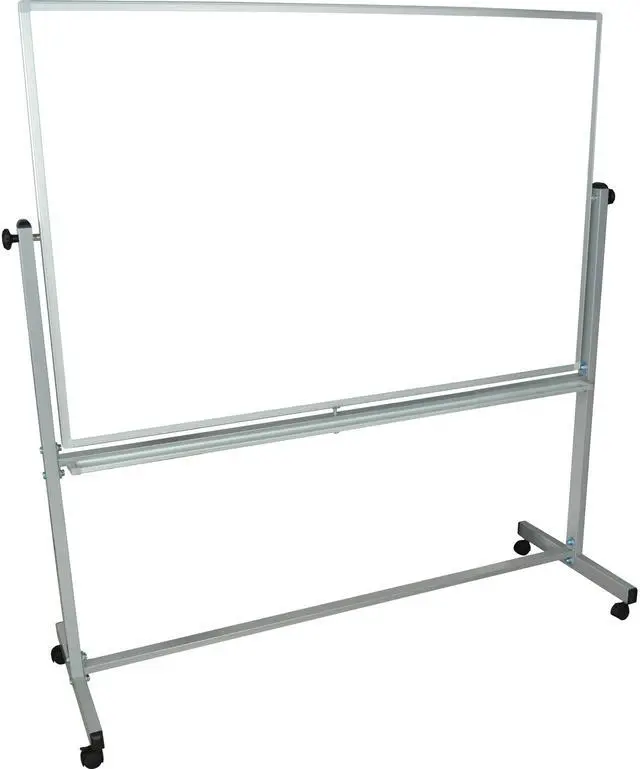 Alt view image 9 of 10 - Luxor Mobile Magnetic Whiteboard - 60" x 40" - White Surface - Silver Aluminum Frame  MB6040WW