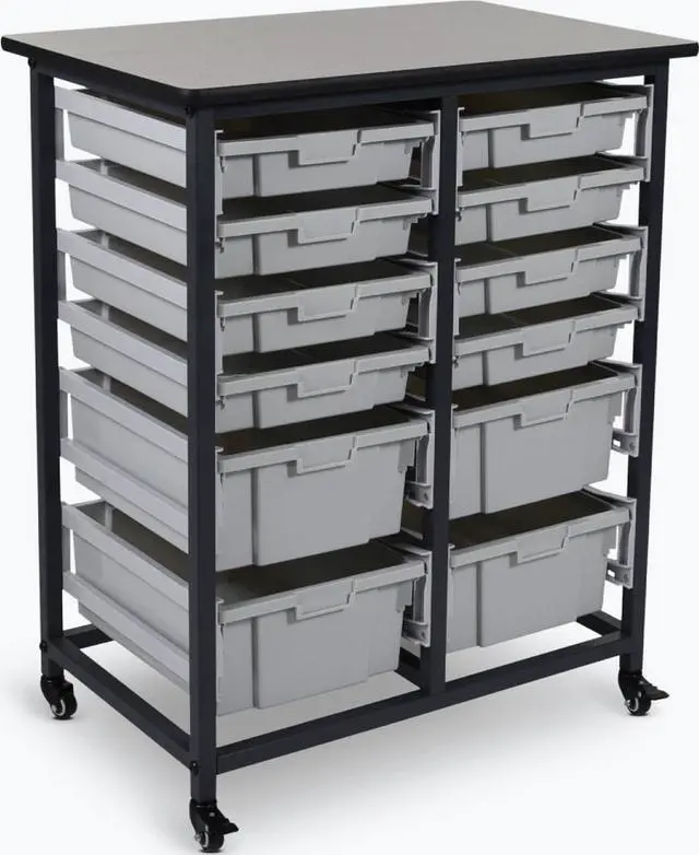 Alt view image 16 of 16 - Double Row Mobile Small Bin Storage Unit