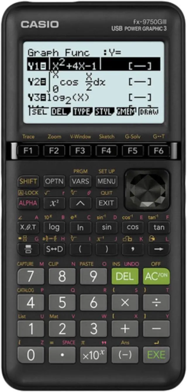 Alt view image 15 of 16 - Casio FX-9750GIII Graphing Calculator Black