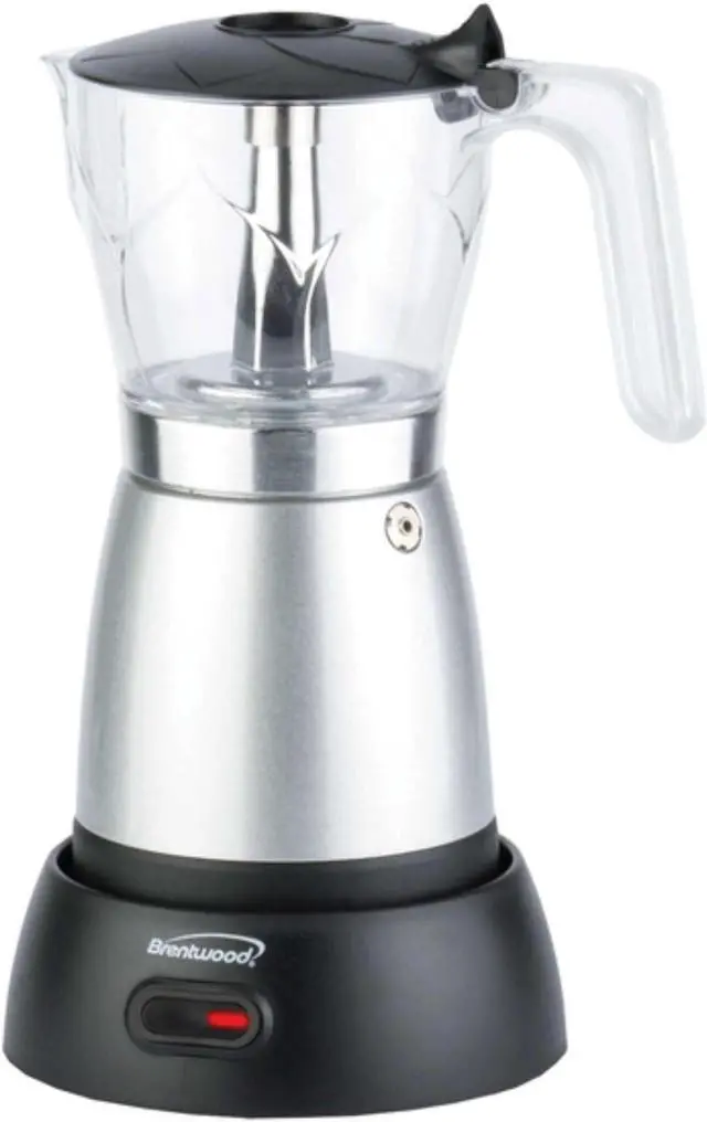 Main image of Brentwood TS-119S 6-Cup Electric Moka Pot Espresso Machine (Silver)