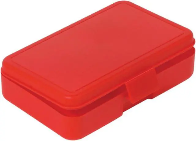 Alt view image 2 of 2 - Deflecto Antimicrobial Pencil Box 7.97 x 5.43 x 2.02 Red 39504RED