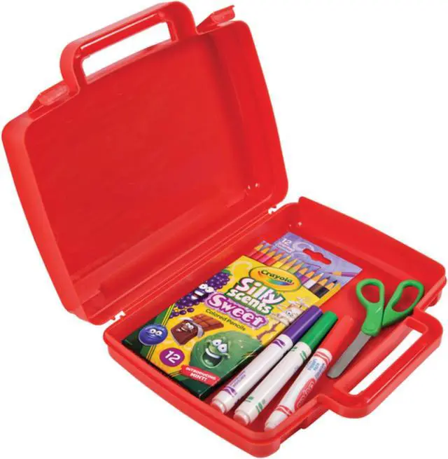Alt view image 2 of 2 - Deflecto Little Artist Antimicrobial Storage Case Red 39506RED