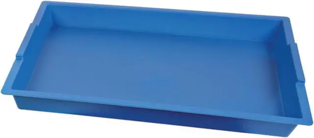 Alt view image 3 of 3 - Deflecto Little Artist Antimicrobial Finger Paint Tray 16x 1.8 x12 Blue 39507BLU