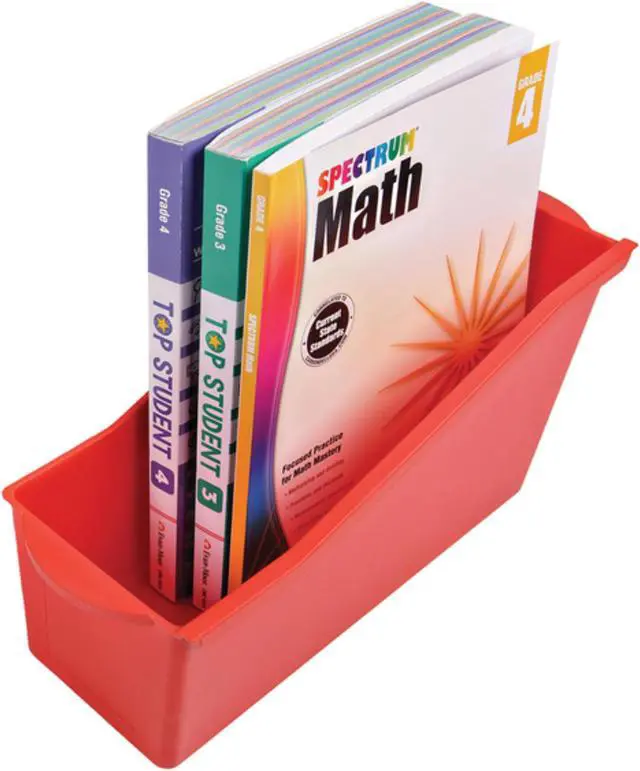 Alt view image 5 of 5 - Deflecto Antimicrobial Book Bin 14.2 x 5.34 x 7.35 Blue 39508BLU