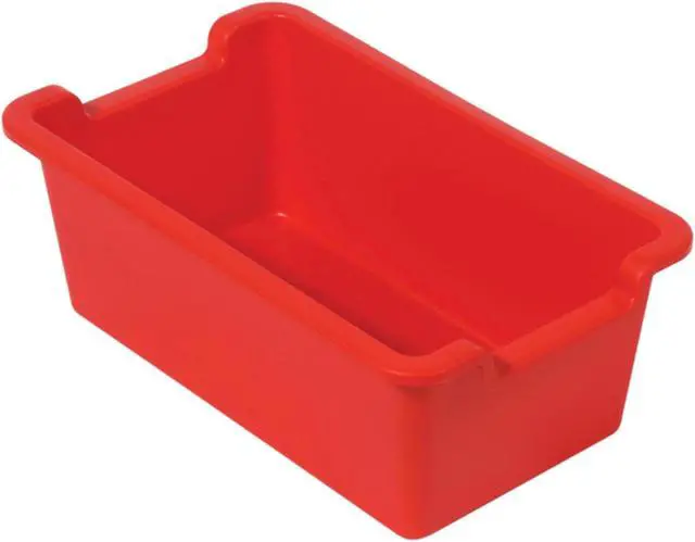 Alt view image 4 of 10 - Deflecto Antimicrobial Rectangle Storage Bin Red 39510RED