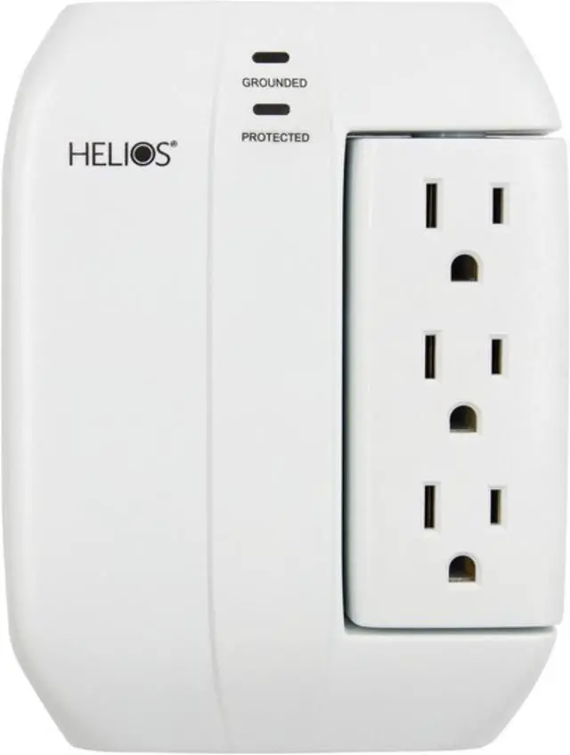 Main image of Helios AS-HP-5R 5-Outlet Wall Tap Surge Protector with 2 USB Charging Ports