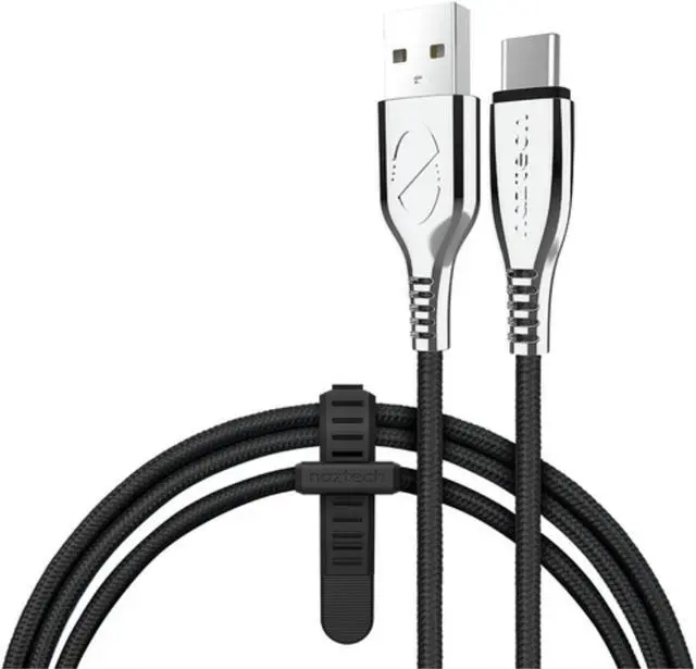 Main image of Naztech 15499 6-Ft. Titanium USB to USB-C Braided Cable (Black)