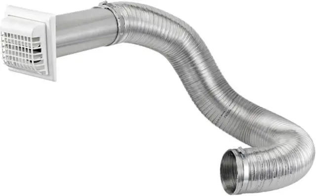 Main image of Lambro 1379WG-R 4-In. x 8-Ft. UL 2158A Premium Flexible Semi-Rigid Duct Louvered Vent Kit