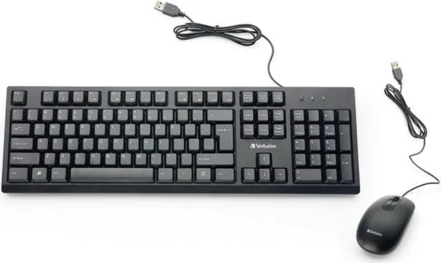 Alt view image 13 of 20 - Verbatim 70734 Universal Wired Keyboard and Mouse Black 70734