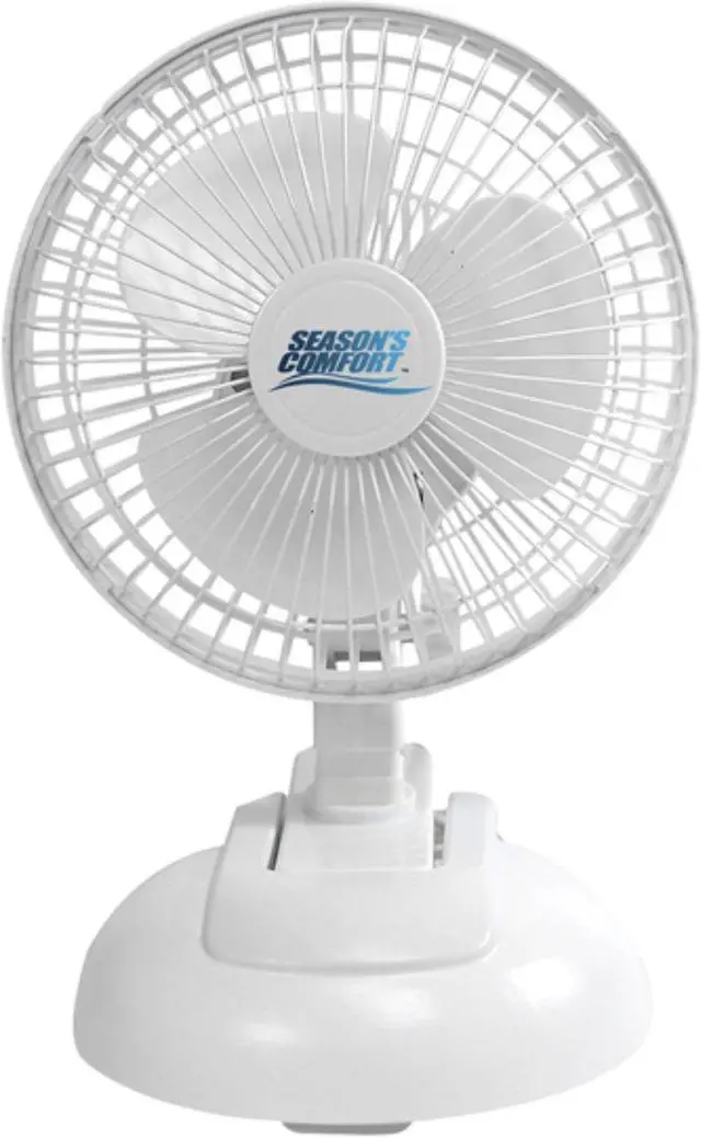 Main image of Seasons Comfort FTC6 6-In. 2-in-1 Tabletop and Clip-on Portable Fan, FTC6, White