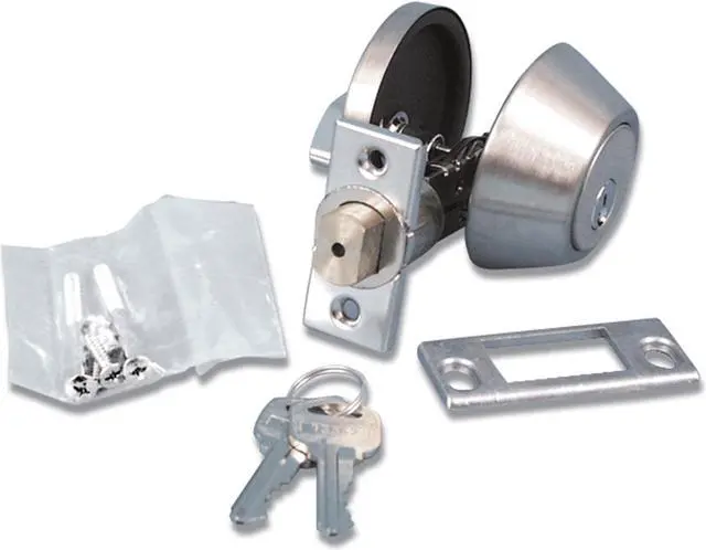 Alt view image 7 of 8 - VALTERRA PRODUCTS L32CS3008 Valterra L32CS3008 Stainless Steel Single Cylinder Deadbolt - 5/8" Latch