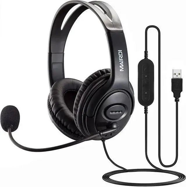 Main image of Computer Headset with Mic Noise Canceling for Laptop Teams Zoom Office Work Call Center Business Softphone